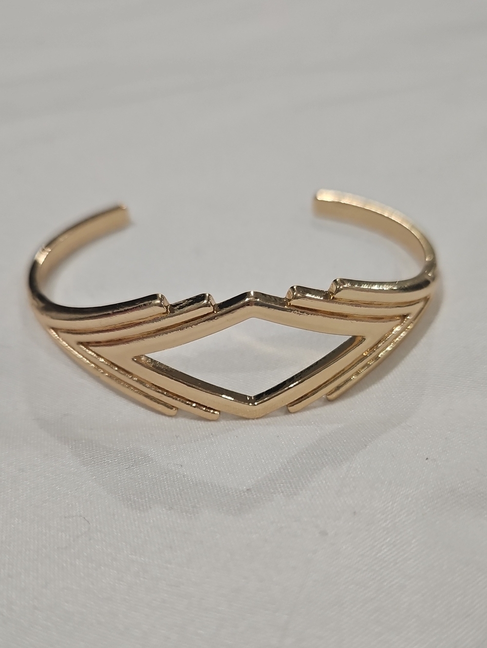 Gold Geometric Open Cuff Bracelet - Women Jewelry